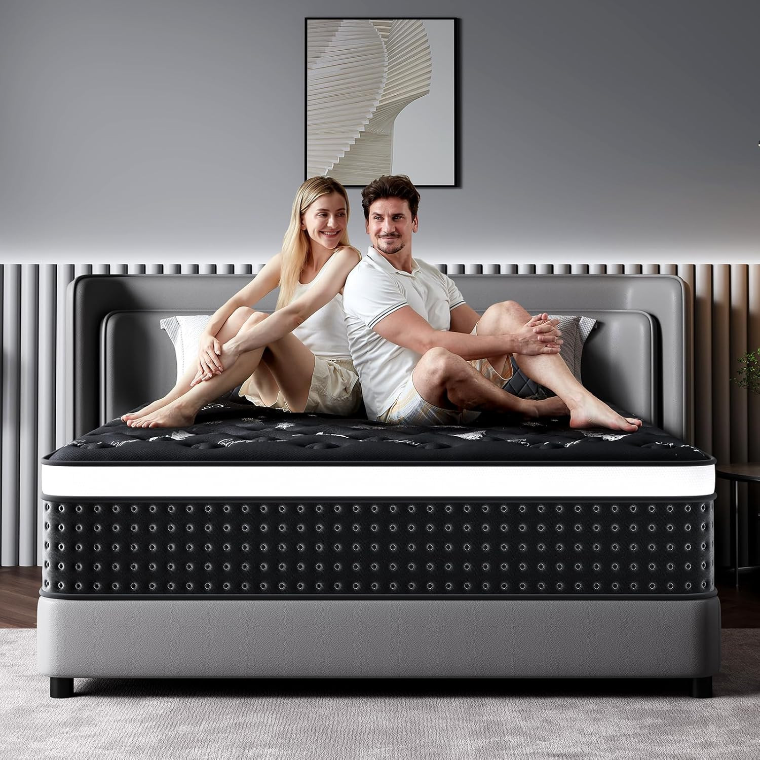 Full Size Mattress, 12 Inch Memory Foam Mattress in a Box, Breathable Fabric, Po