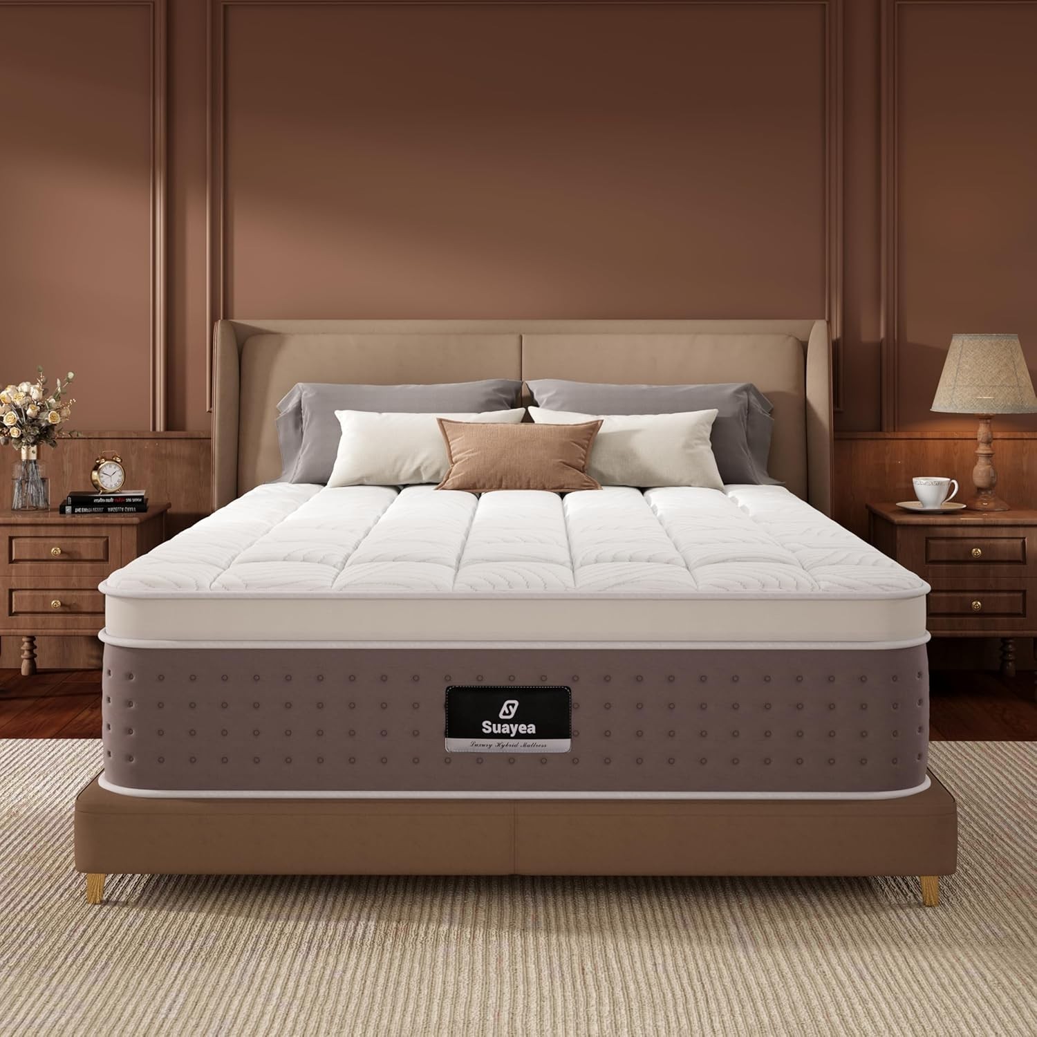 King Size Mattress (High-End Upgraded) Hotel-Level Luxury 16 Inch Hybrid King Ma