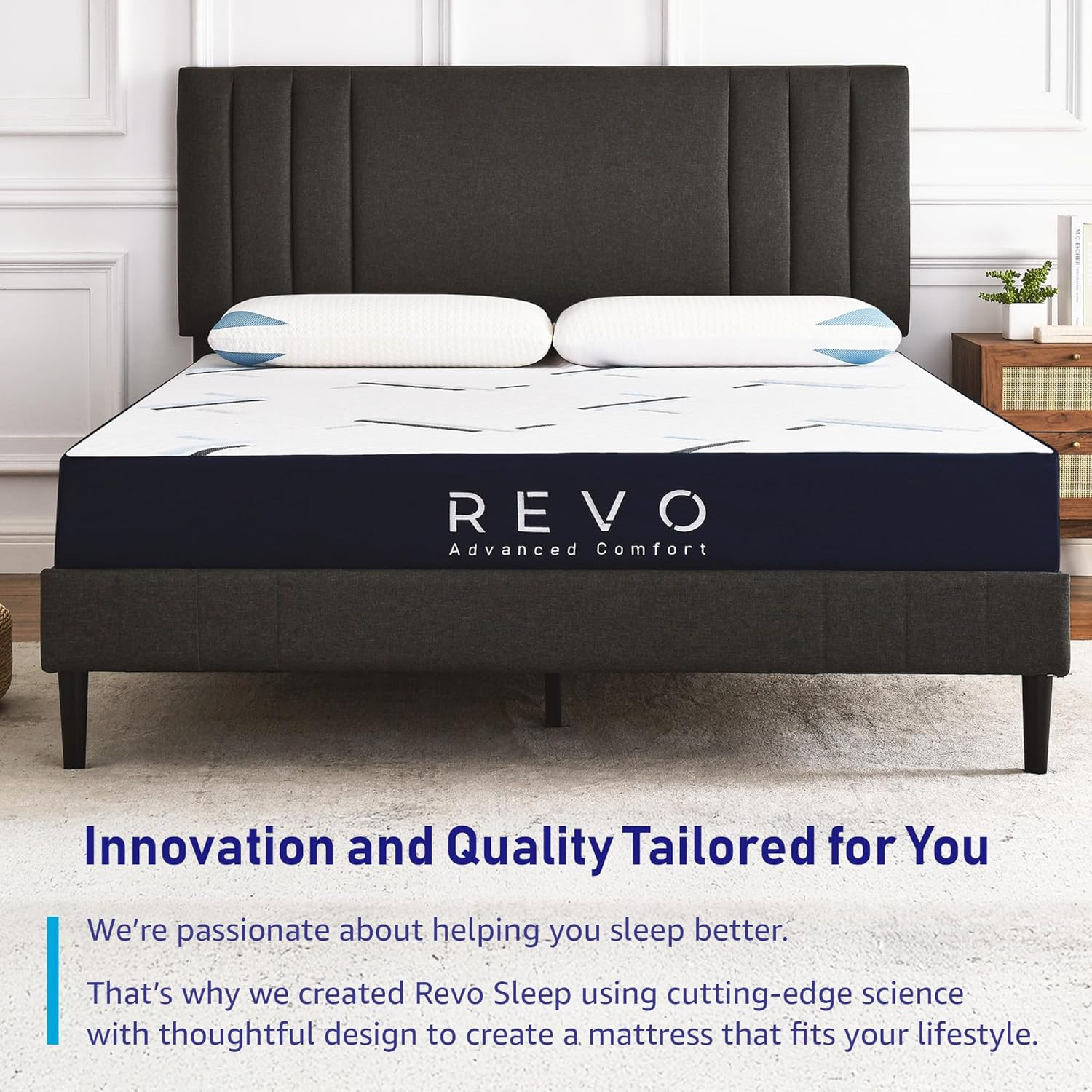 Sleep 10 Inch Gel Memory Foam Mattress, King Size – Cooling Gel Foam with Balanc