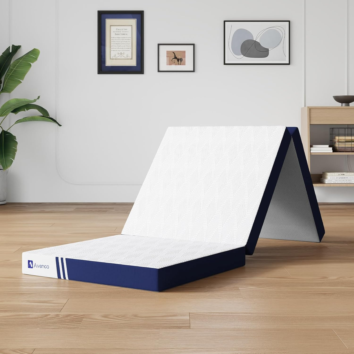 Portable 4″ Memory Foam Trifold Mattress for Travel, Camping & Guests 75″x25