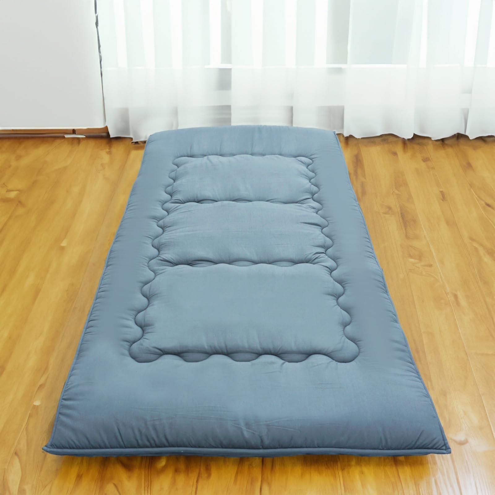 Foldable Japanese Floor Mattress 39″x80″ Tatami Futon Pad, 2.5″ Thick, Twin Size