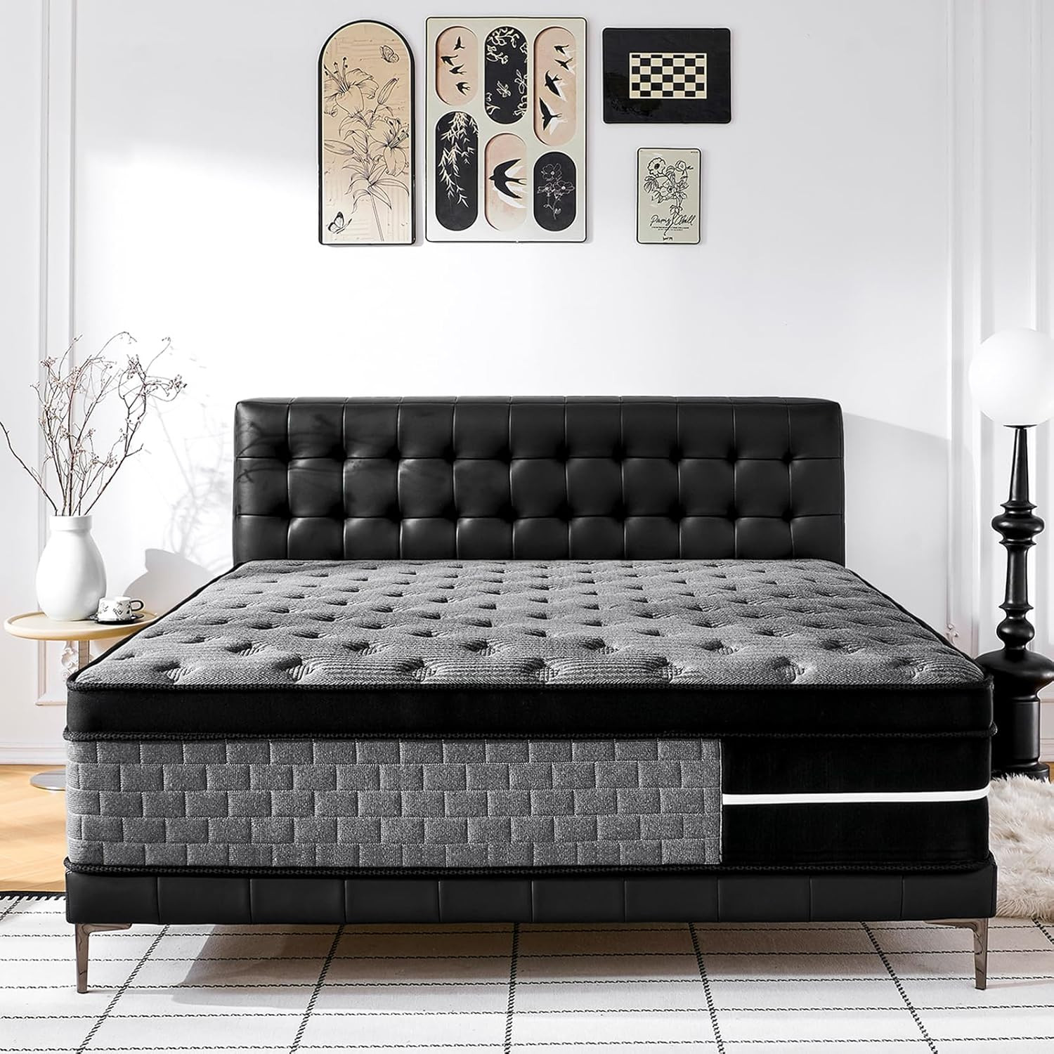 Queen Size Mattress 12 Inch, Hybrid Mattress in a Box, Individually Pocket Sprin
