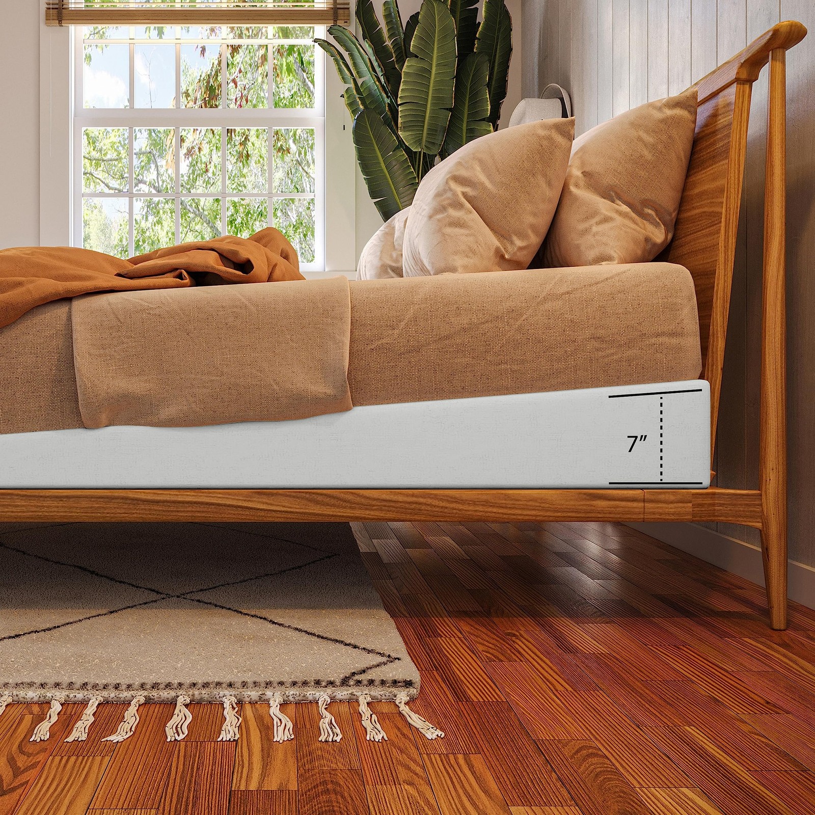 Mattress Elevator – Under Bed 7-Inch Incline Foam – Riser for Acid Reflux, GE…