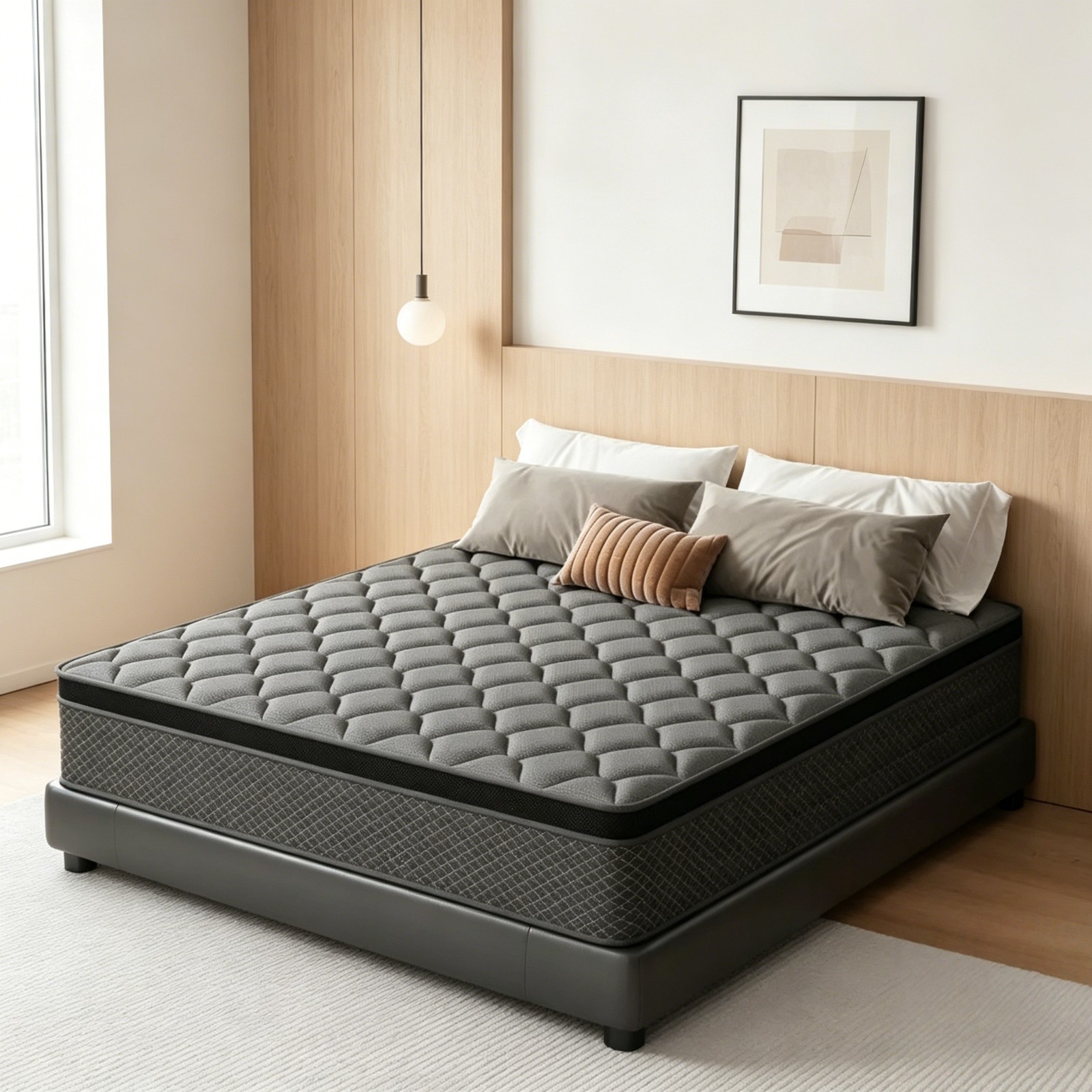 12″ 14″ Gel Memory Foam Pocket Spring Hybrid Queen Mattress King Size In A Box