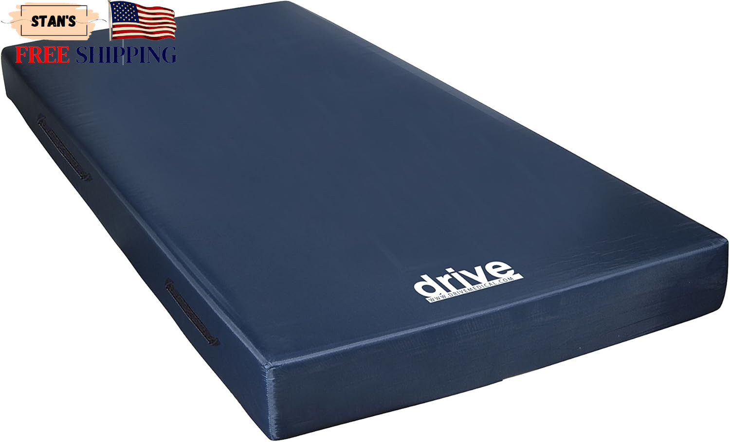 Hospital Medical Bed Mattress Twin XL Blue Water Resistant Non Slip Home Foam