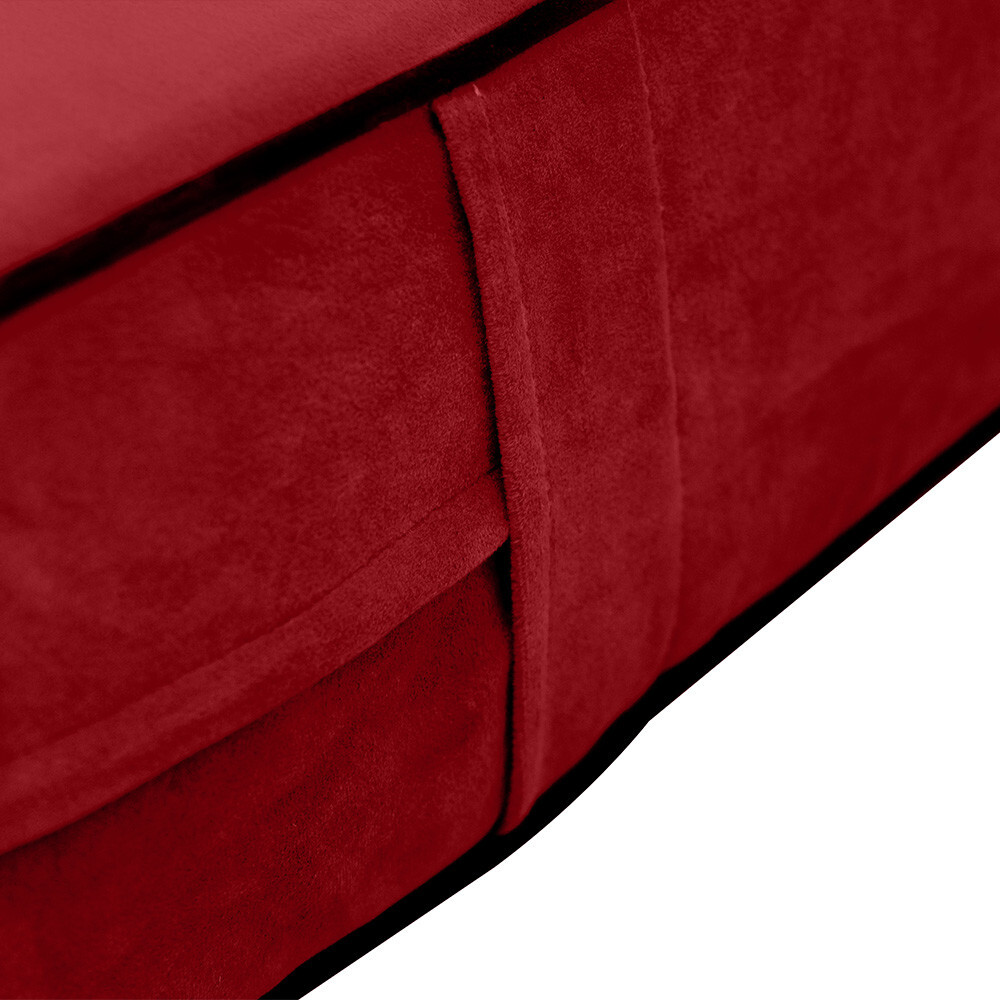 Contrast Pipe 6″ Twin 75x39x6 Velvet Indoor Daybed Mattress |COVER ONLY|-AD369