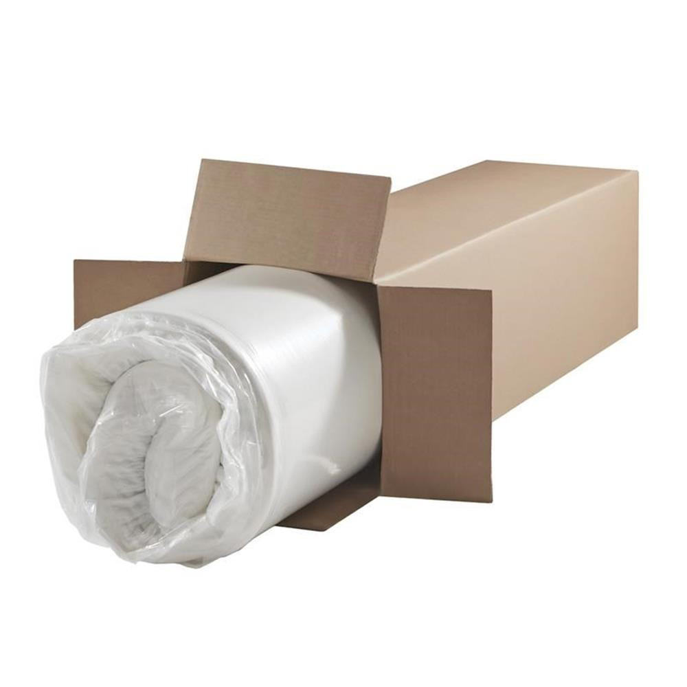 Pemberly Row 10″ Modern Fabric Full Gel Memory Mattress in White