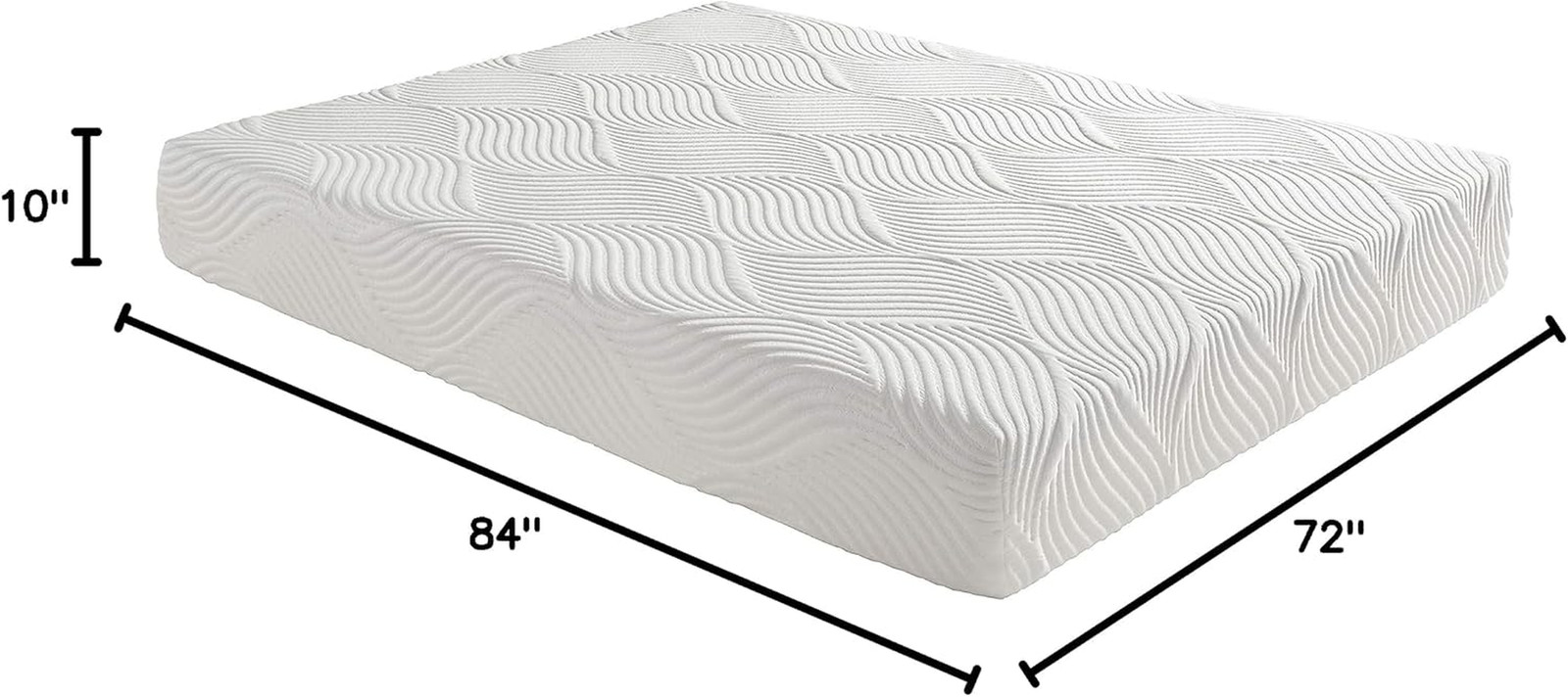 Pelham 10″ Gel-Infused Memory Foam Mattress, Cal King, Medium Firm, Soft Cover
