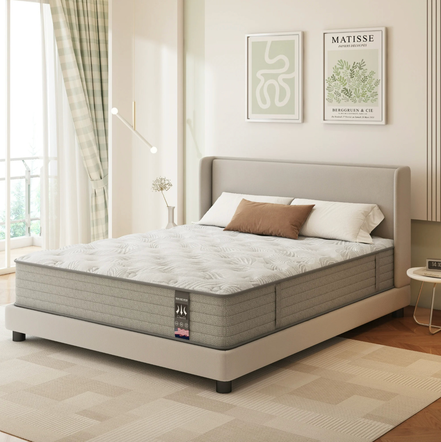 12″ Colchones Cal King Size De Espuma 12 Pulgadas Memory Foam Mattress Hybrid