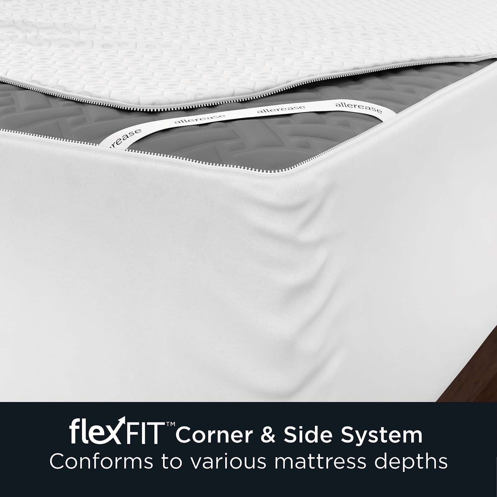 AllerEase Platinum Zip-Off Top Waterproof Mattress Protector Twin Twin, White