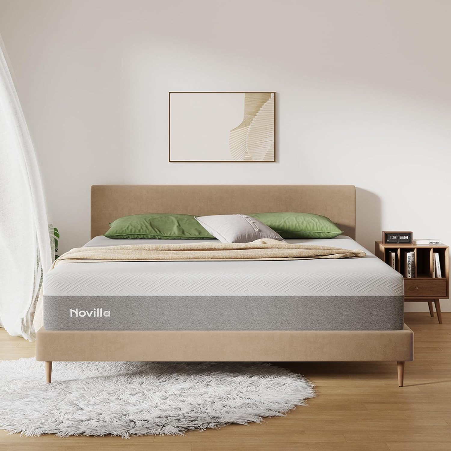 12-Inch Gel Memory Foam King Mattress for Cool Comfort and Pressure Relief