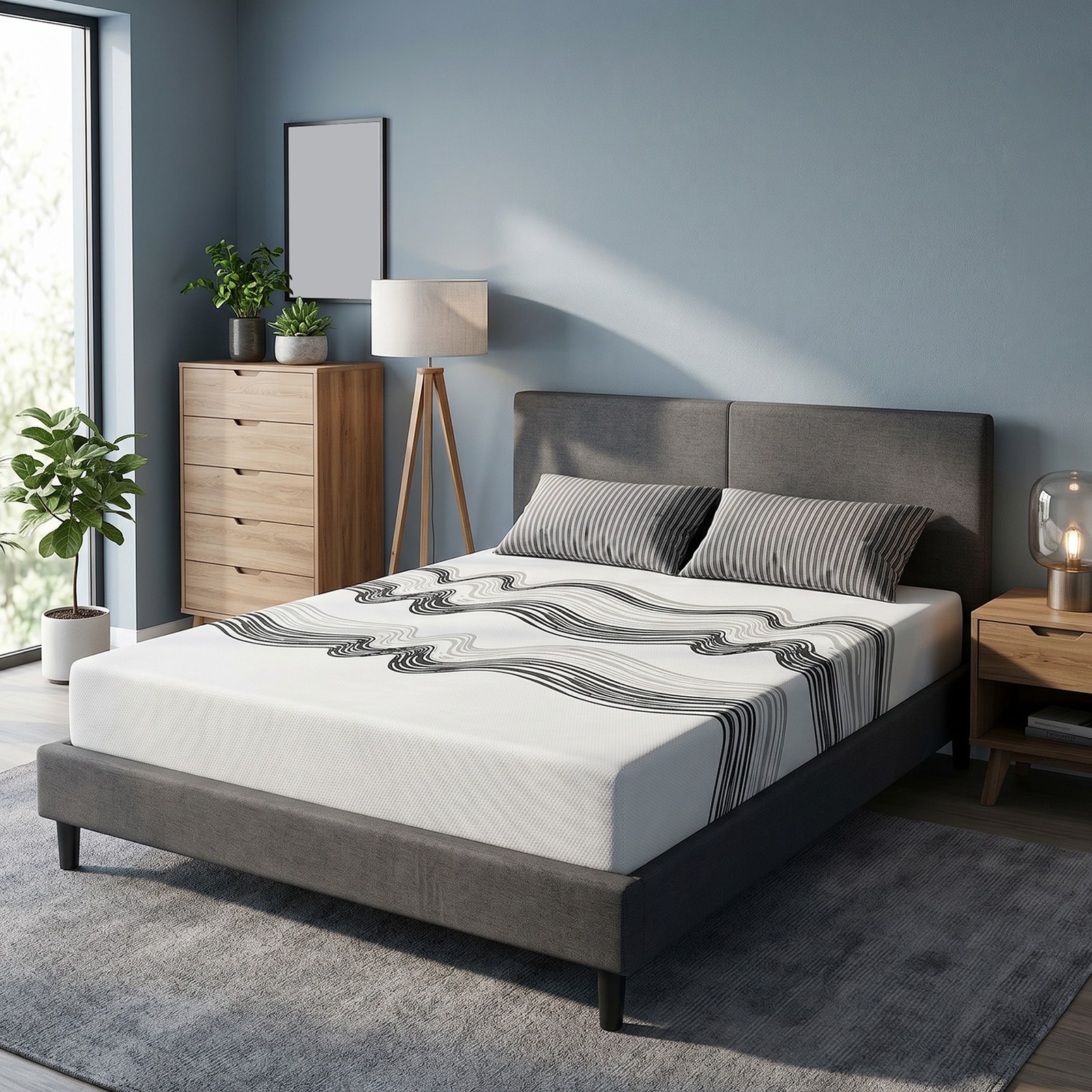 King Size Memory Foam Mattress Compressed Delivery Firm Support Soft Comfort