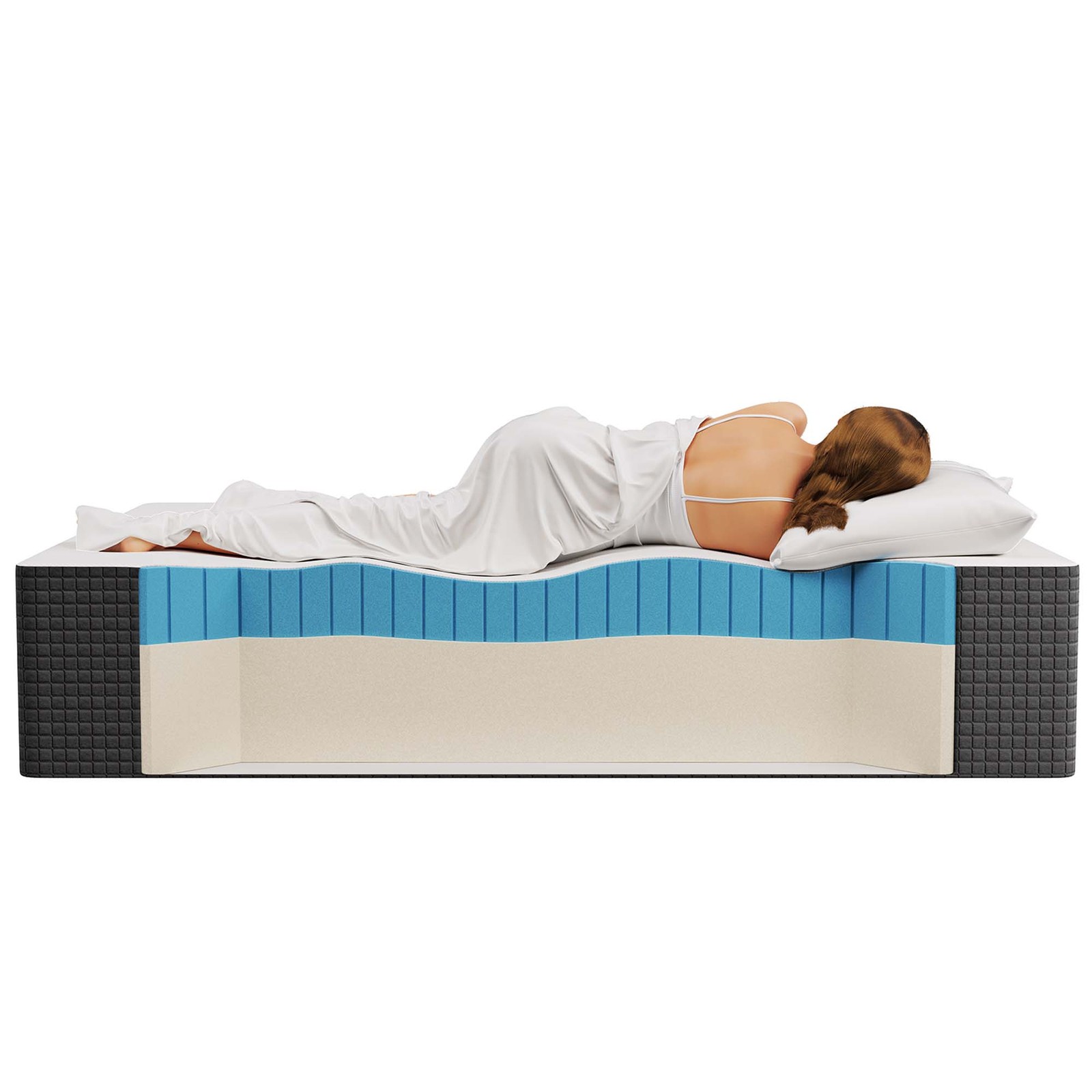 Modway 16” Cooling Gel-Infused Ventilated Memory Foam Twin Mattress