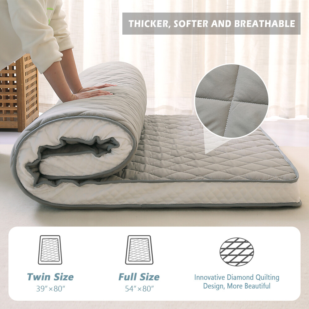 NAIZEA Japanese Floor Mattress Futon Mattress Thicken Tatami Mat Foldable Pad