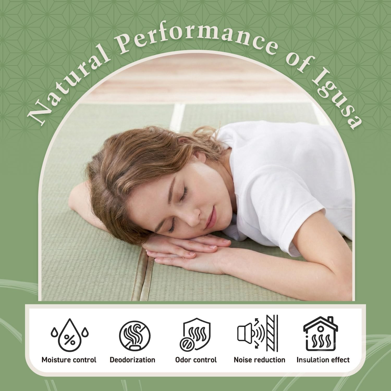 Foldable Japanese Tatami Mat – Igusa Rush Grass Futon for Yoga & Meditation