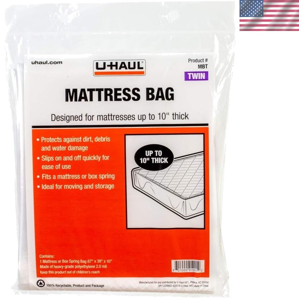Water-Repellent Twin Mattress Bag – Protective Cover for Moving & Storage Needs