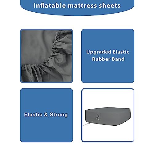 Bedecor Sábanas de cama de aire para funda de colchón, Completo Gris Oscuro