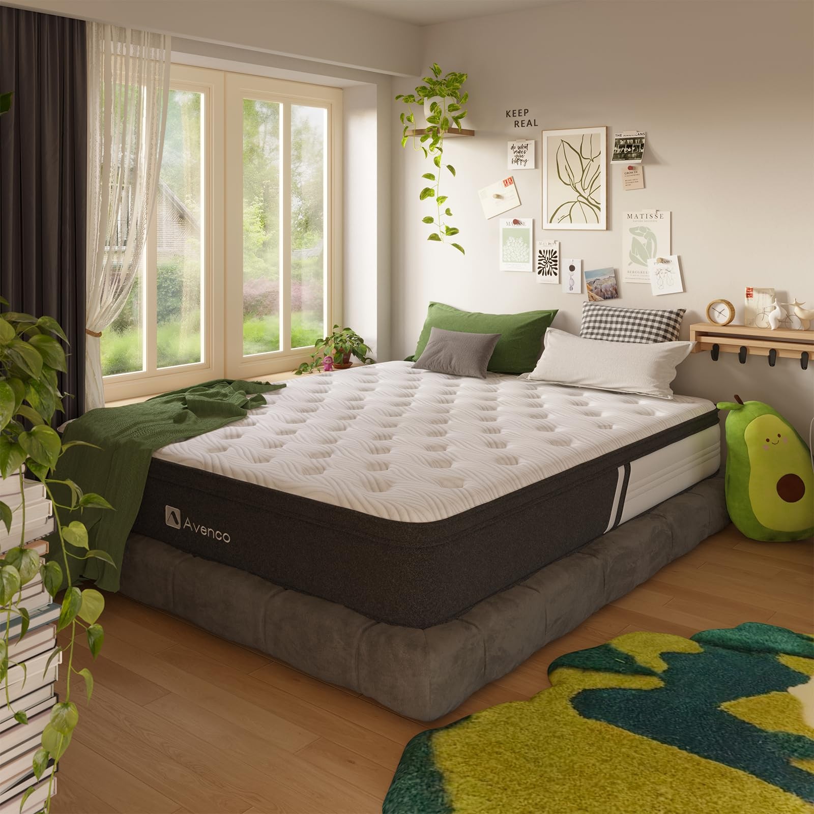 Queen Mattress, 10 Inch Hybrid Mattress with Memory Foam & Pocket Springs, Me…