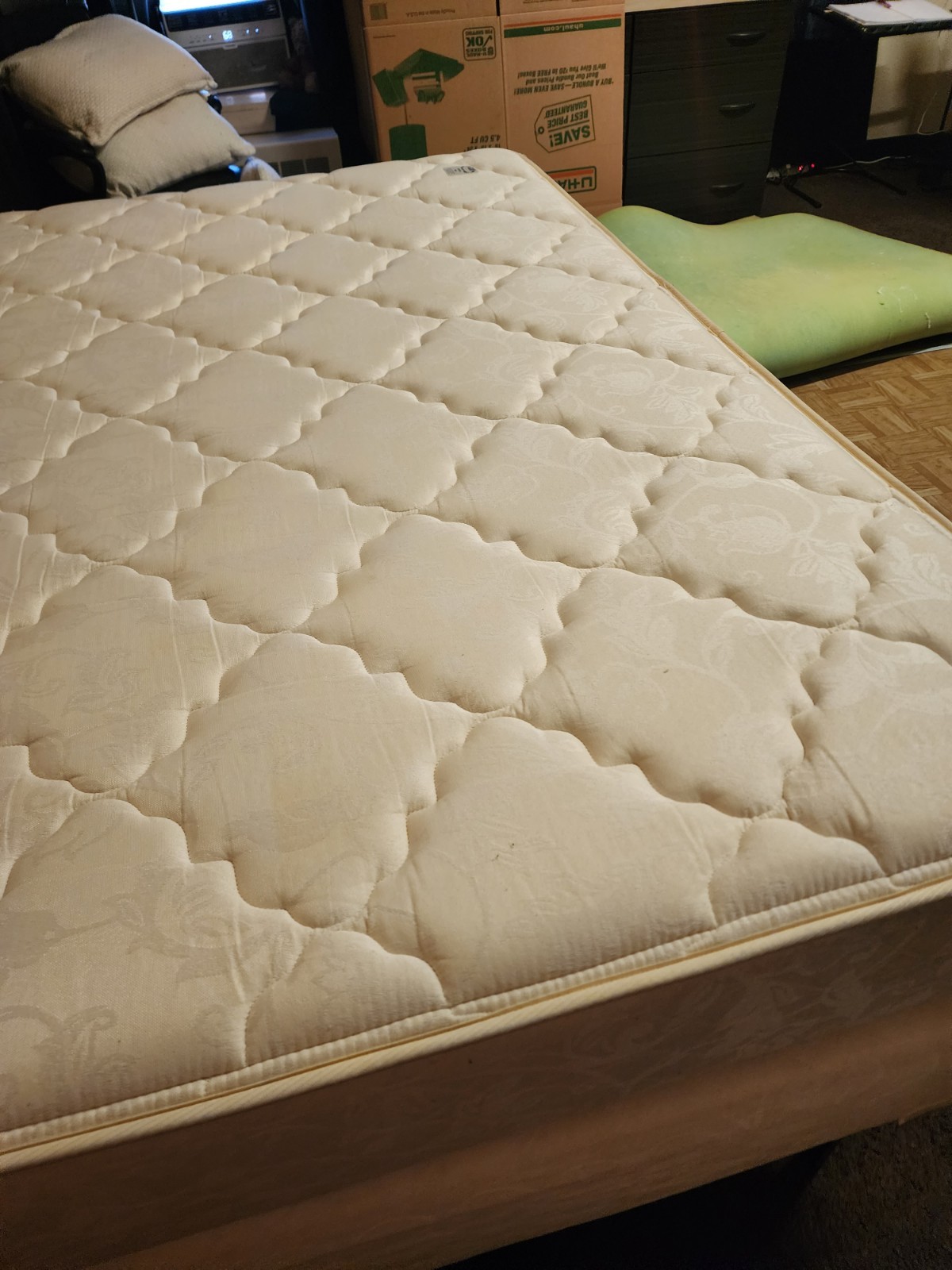 CAL KING bed, Matress, Box Springs, Frame and memory foam topper 4 Sale