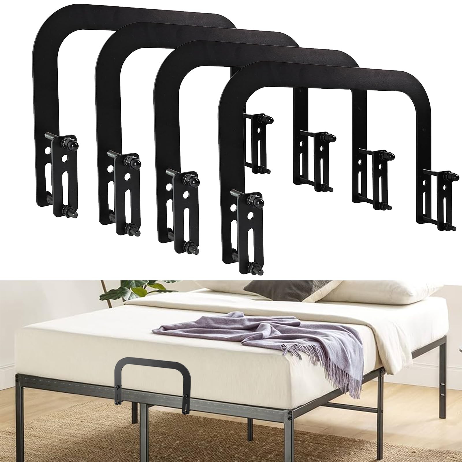 4 PCS MATTRESS HOLDER FOR METAL BED FRAMEMATTRESS RETAINERNON SLIP MATTRESS GRIP
