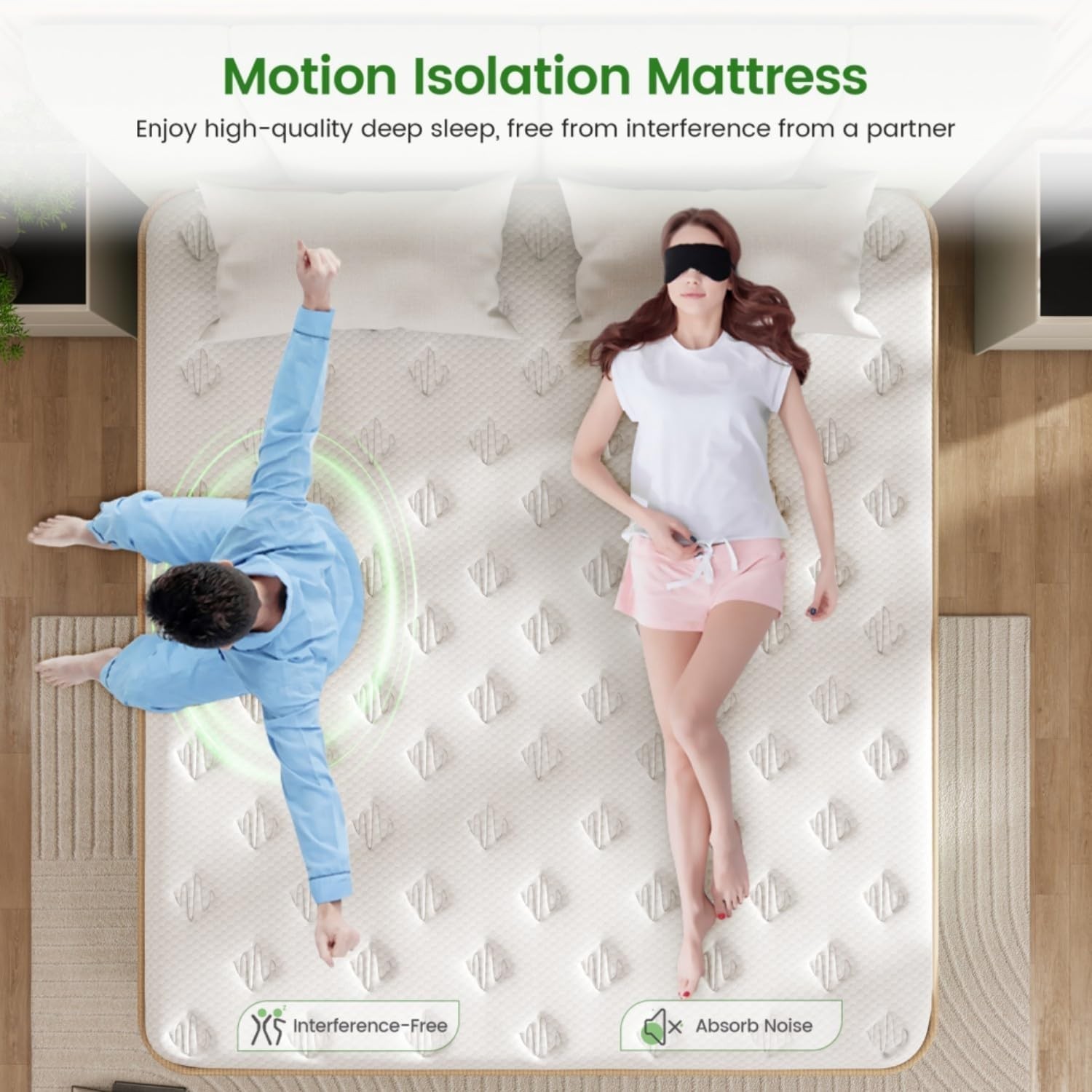 California King Size Mattress,14 Inch Gel Memory Foam Hybrid Mattress in a Box,M