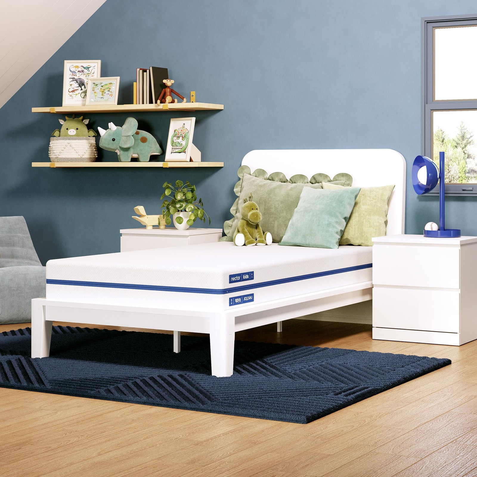 Kids Twin Mattress 8” – 2-Sided Design for Growing Children Ages 3-12+ – Pres…
