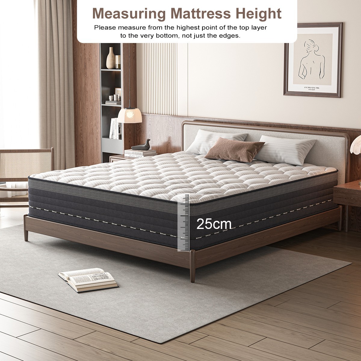 MRH Mattress, 12-Inch Boxed Hybrid, Mix mattresses,Mattress