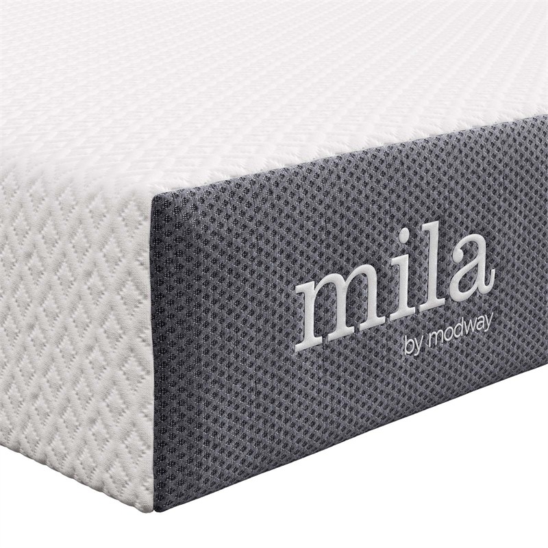 Modway Mila 6″ Modern Style Memory Foam Narrow Twin Mattress in White