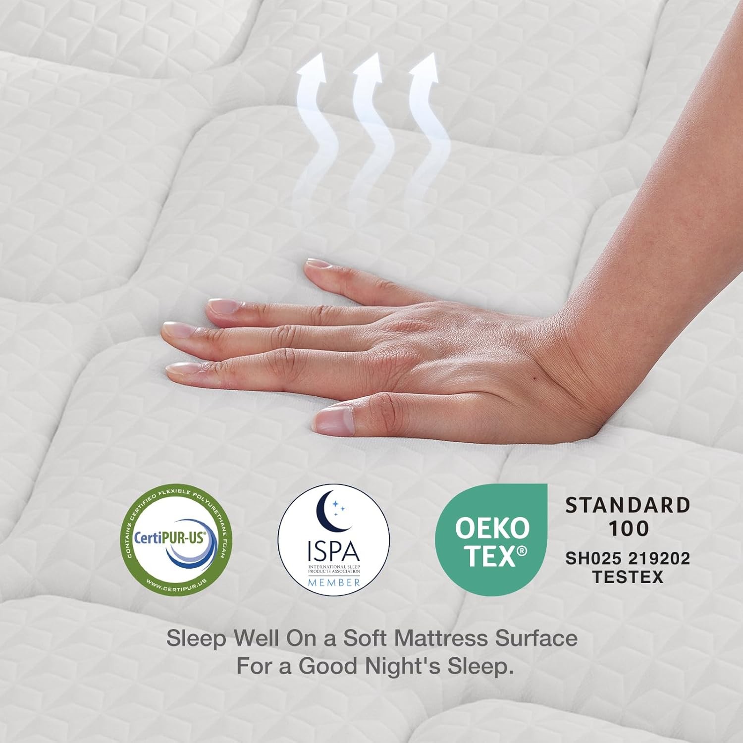 Twin Mattress 10 Inch Twin Hybrid Mattress Kids Pocket Innerspring Pillow Top