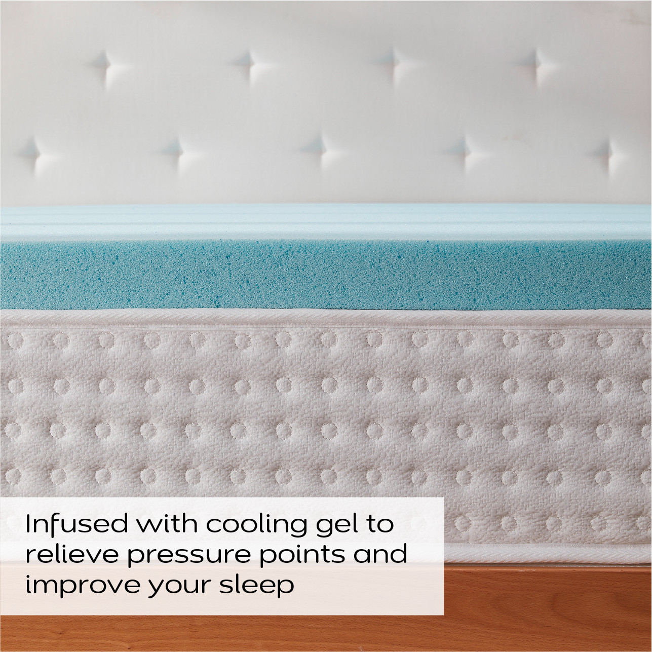 Memory Foam Mattress Topper-2,3 or 4” Gel Infused Ventilated Design Mattress Pad