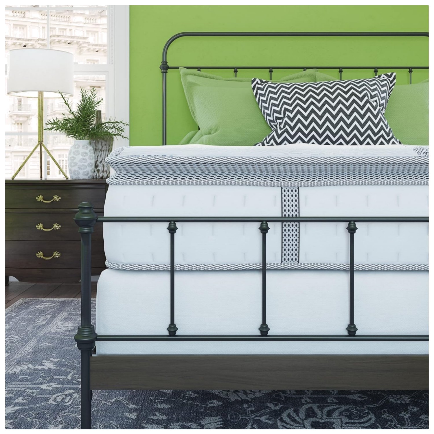 Elegant 12-Inch Mercer Pillow Top Mattress – Hybrid Design for Ultimate Comfort
