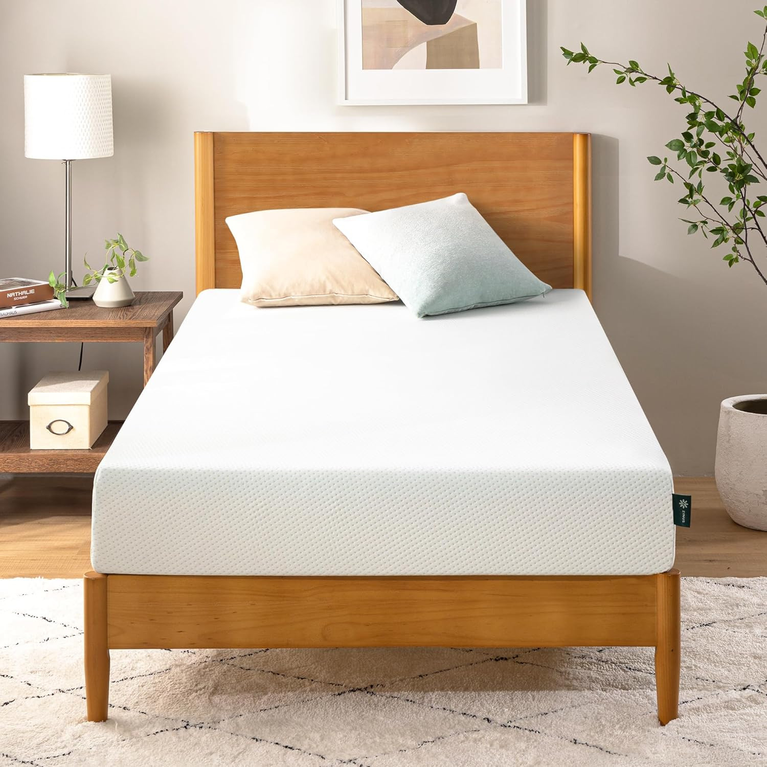 ZINUS 8 Inch Green Tea Memory Foam Mattress [New Version], Twin, Fiberglass Free
