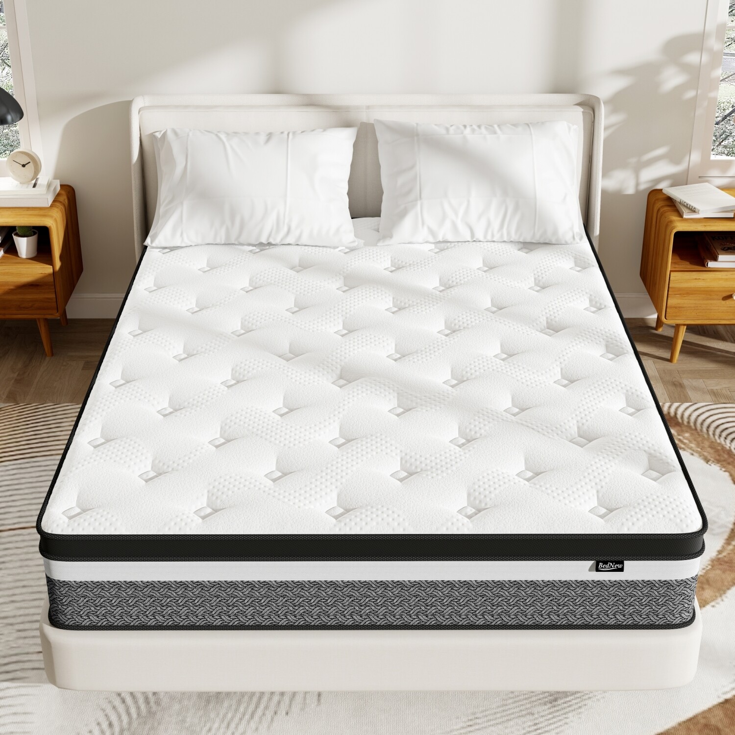 10″ 12″ 14″ Gel Memory Foam Hybrid Queen Mattress Spring Twin Full King in A Box