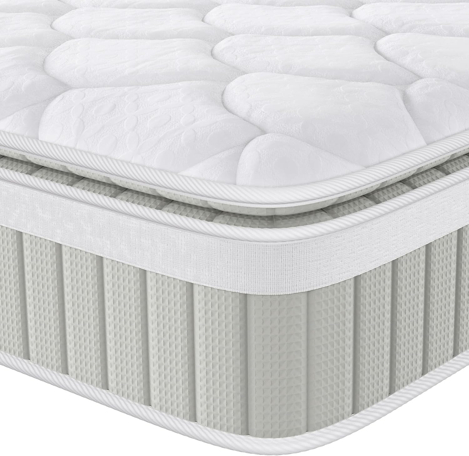 Vesgantti 12 Inch Queen Mattress, Queen Pillow Top Mattress in a Box, Optimized