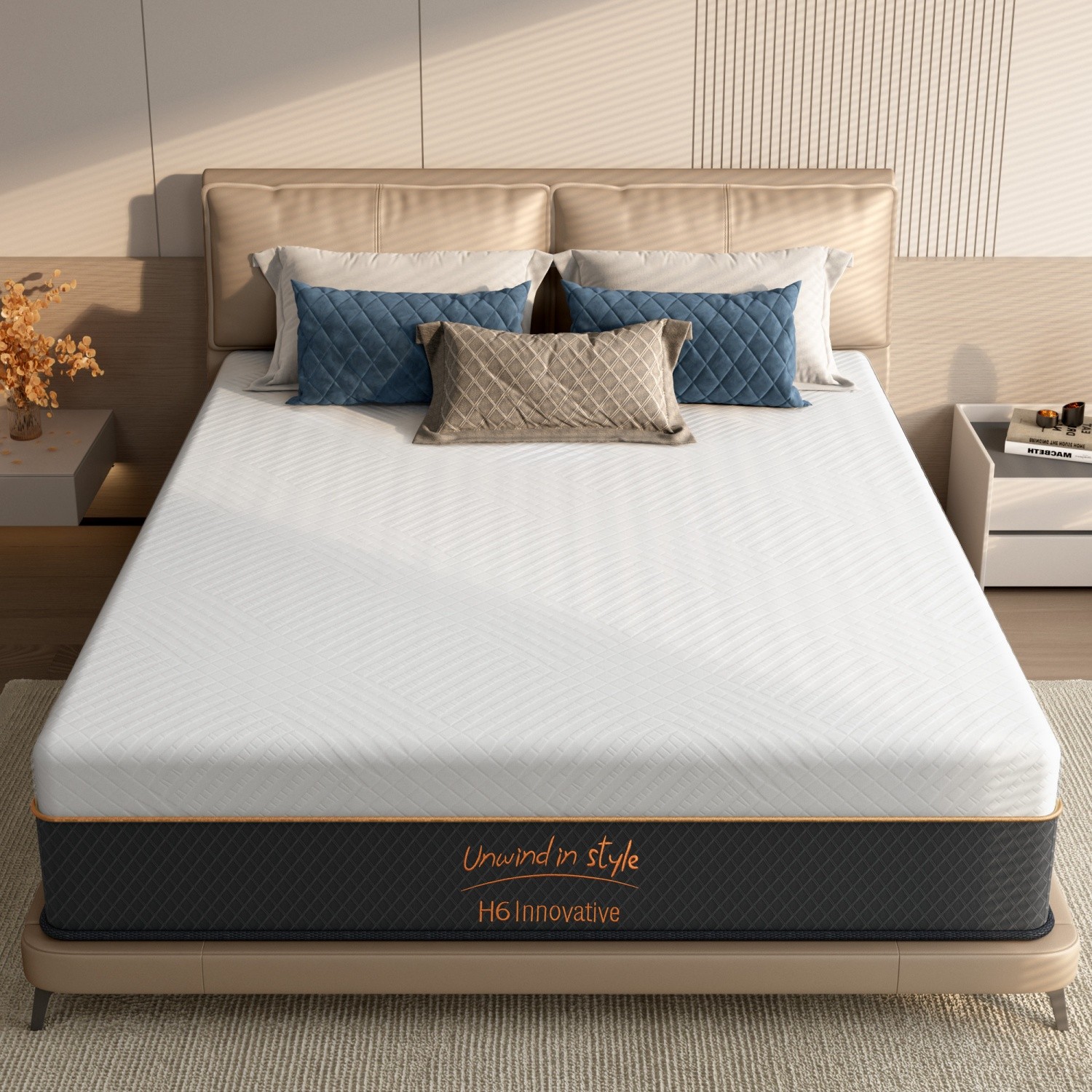 Full/Queen/King 12Inch Hybrid Mattress Medium Firm Motion Isolation CertiPUR-US