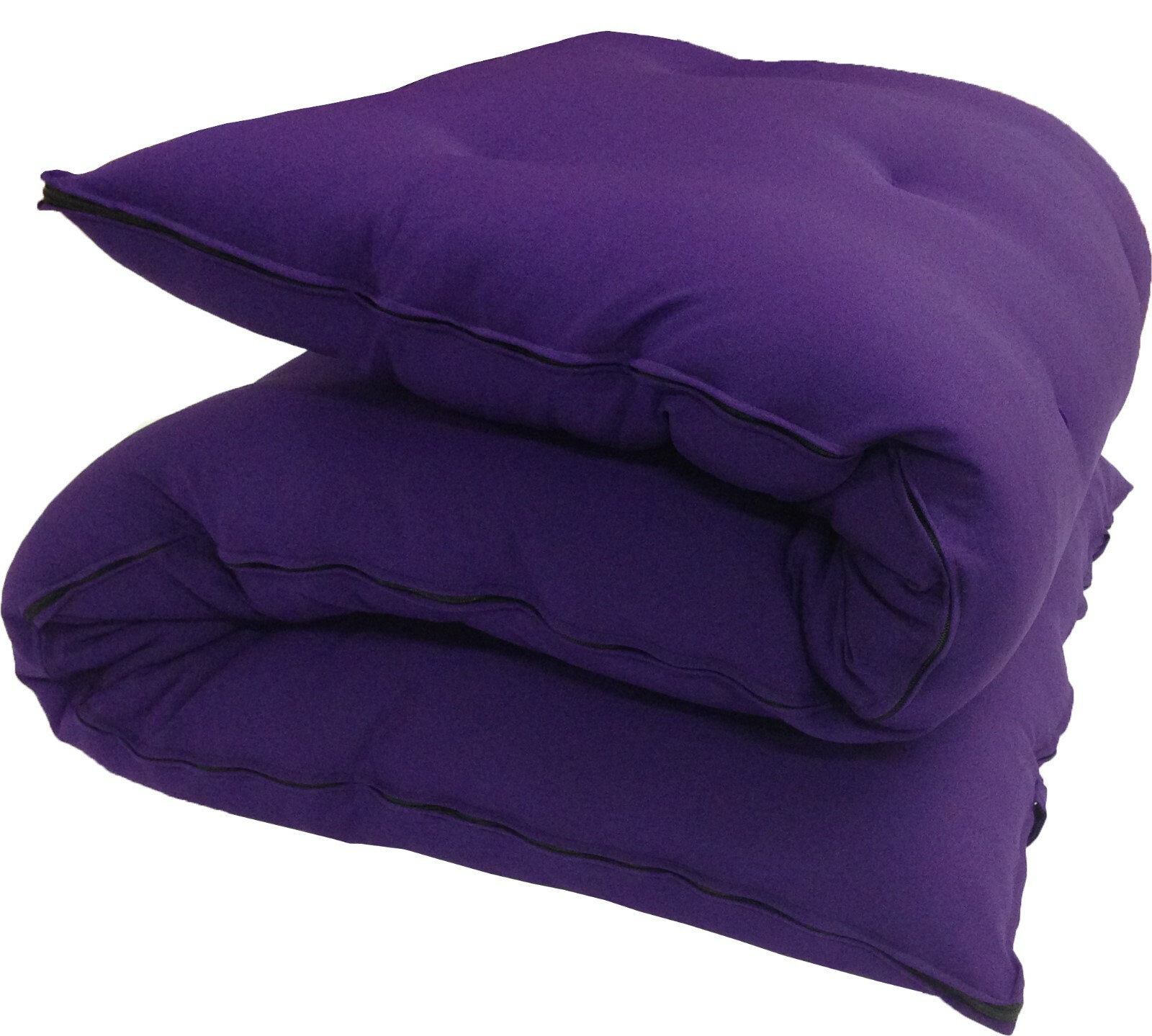 King Size Japanese Floor Rolling Futon Mattresses, Cotton Pads 3x72x80 Purple