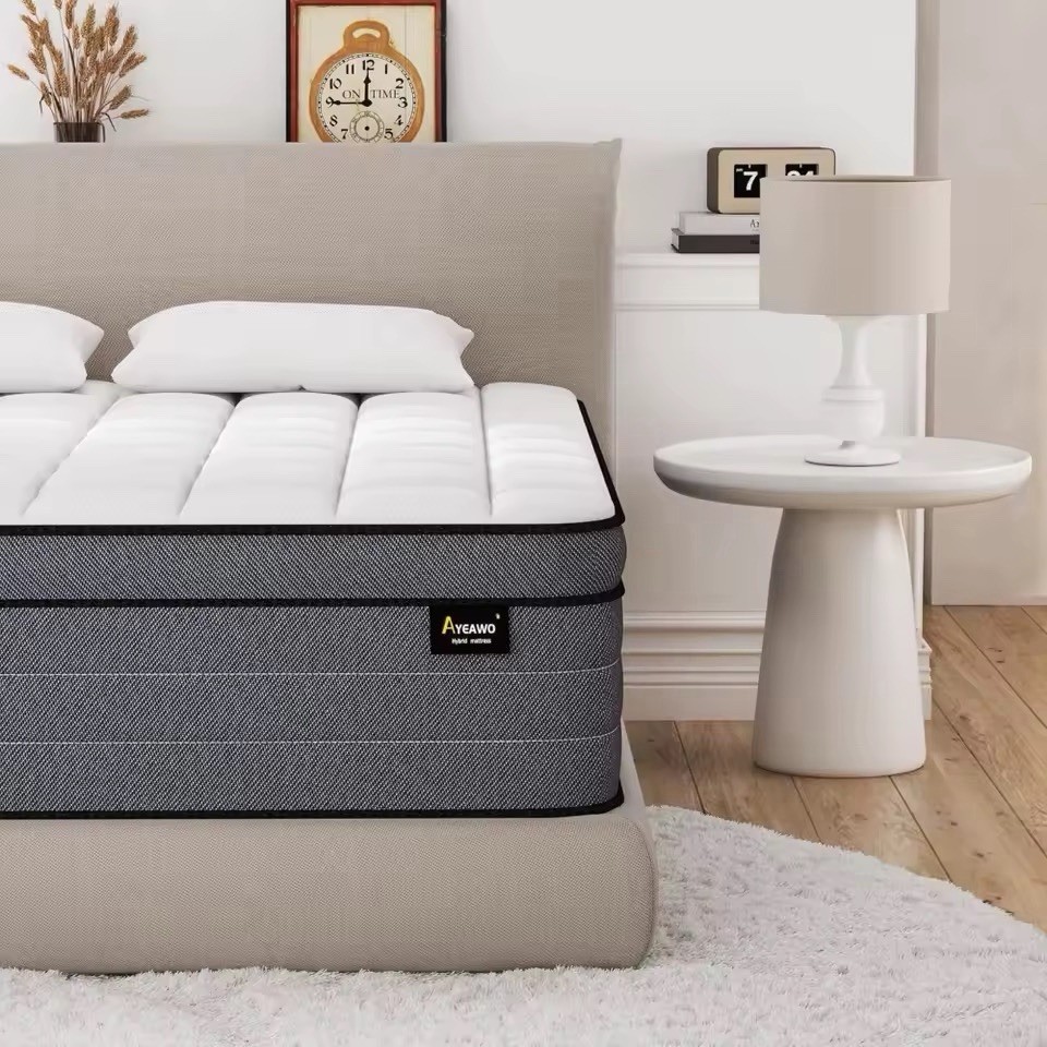 14 Inch Queen Hybrid Gel Memory Foam Mattress Pocket Spring Bed In A Box