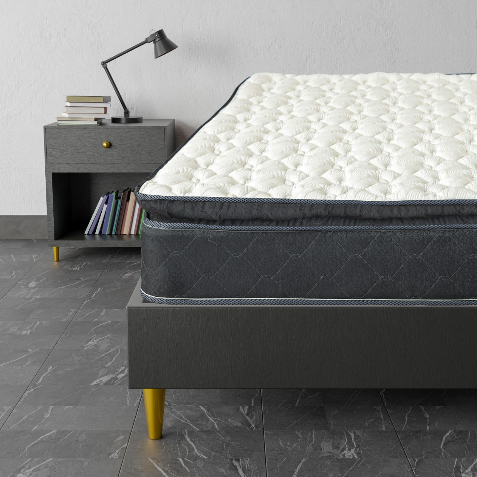 Continental Sleep, 9-Inch Medium Firm Memory Foam Pocket Coil Hybrid Mattress