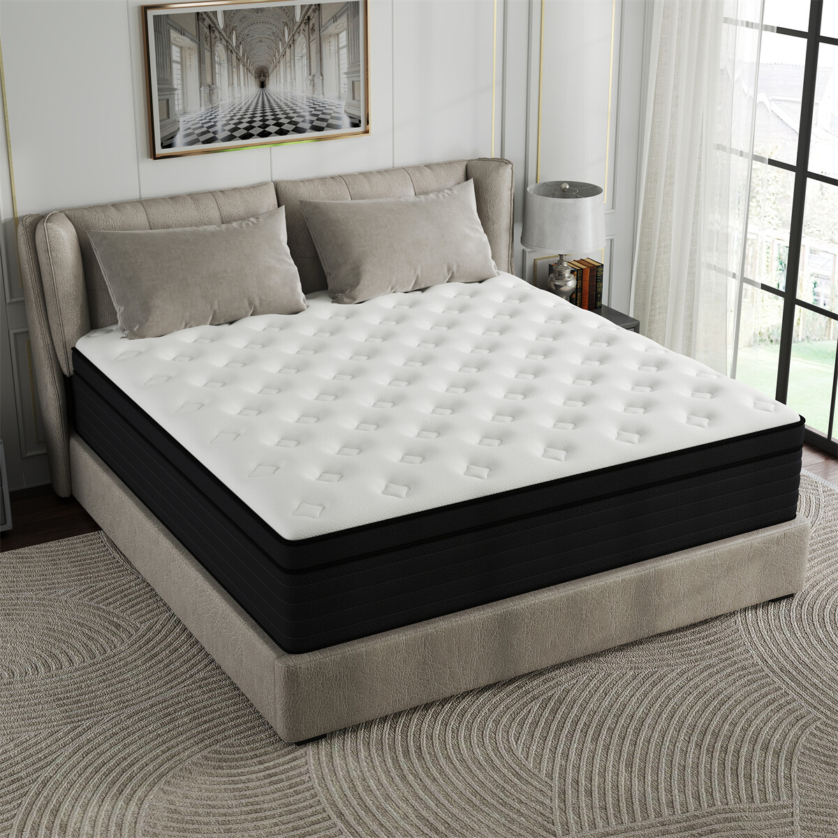 10″12″14″ Hybrid Mattress In A Box Memory Foam Spring Twin Full Queen King Size