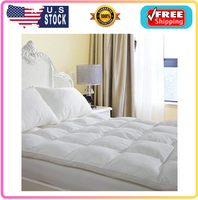 Plush Extra Thick Mattress Topper Queen for Softening Firm Mattress, Breathable