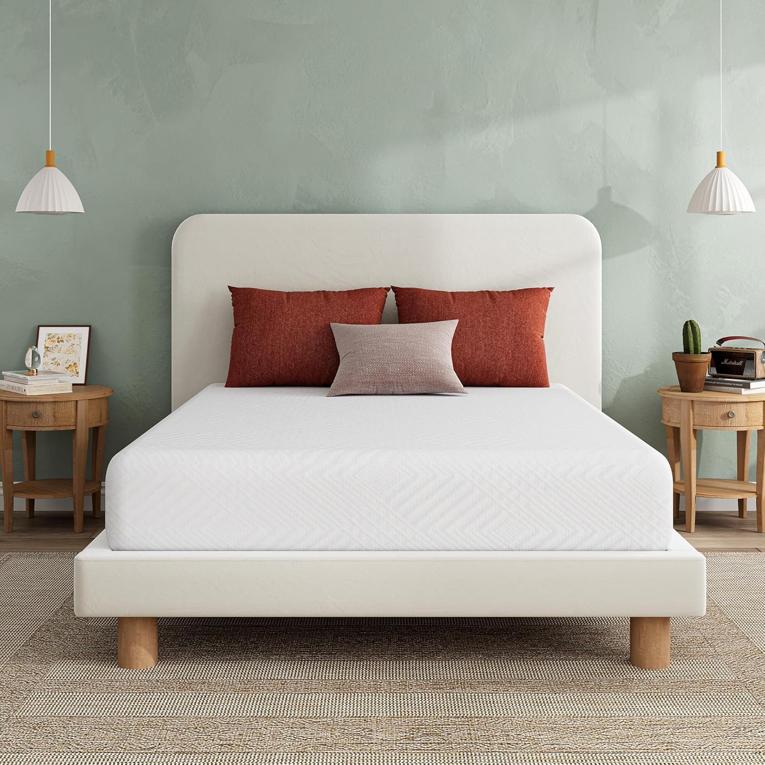 EGO 8″ King Memory Foam Mattress with Cooling Gel & Green Tea, Medium Firm