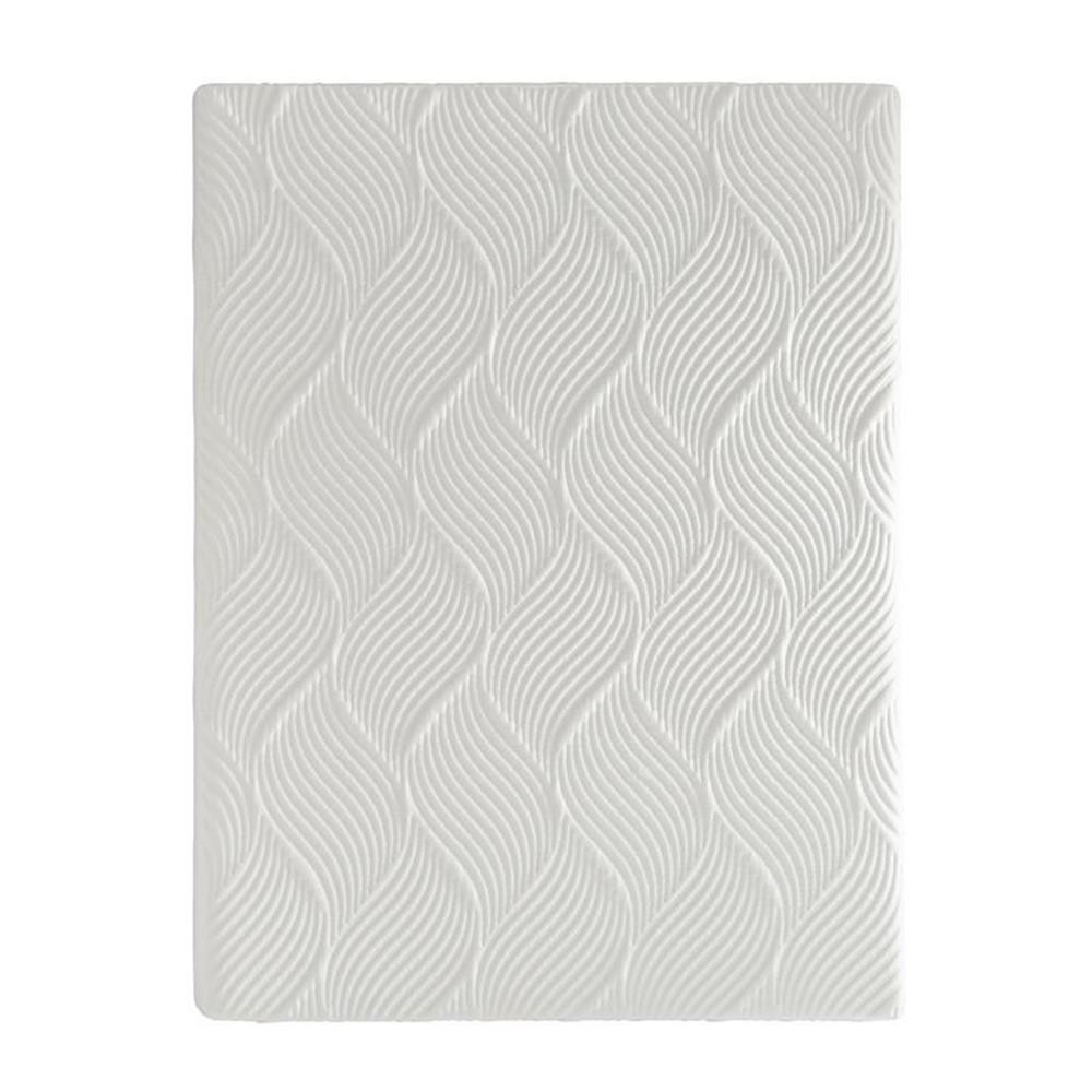 Pemberly Row 10″ Fabric Eastern King Gel Memory Mattress in White