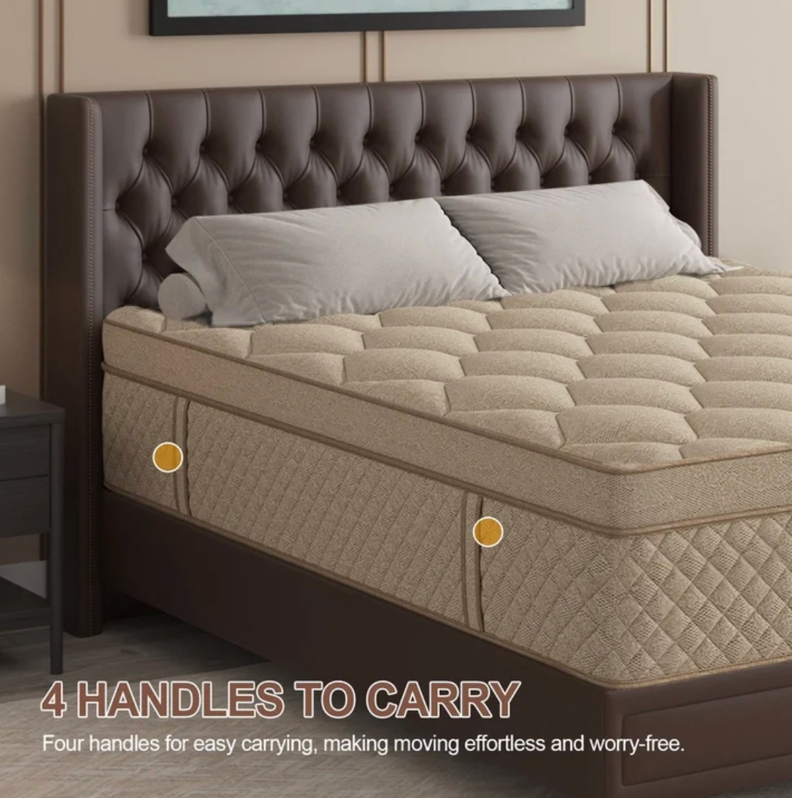 12″ Colchones Queen Size De Espuma 12 Pulgadas Gel Memory Foam Hybrid Mattress