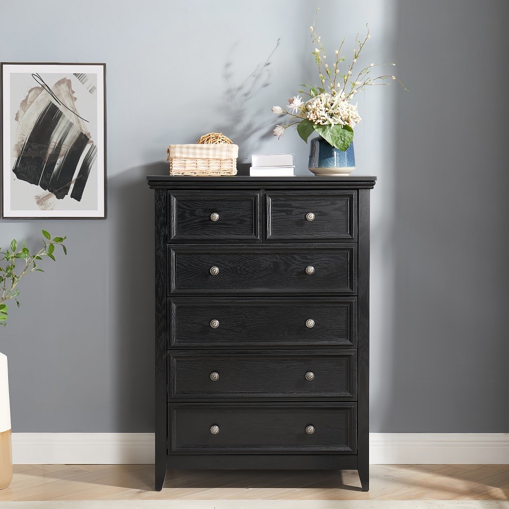 Modern 6 Drawers Dresser 6 Drawers Cabinet,Chest Drawers Closet Organizers