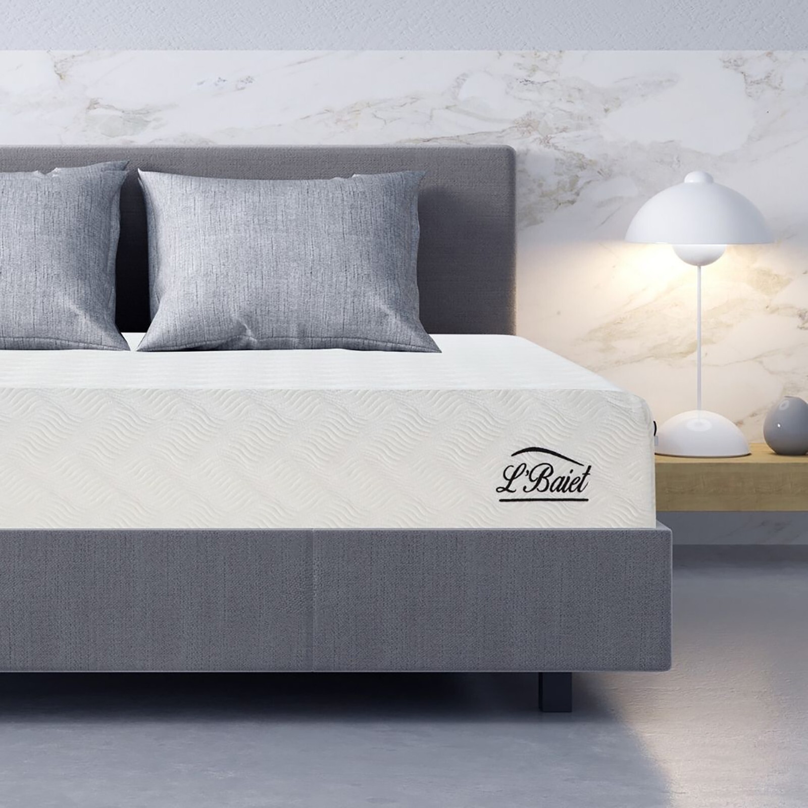 L’Baiet 10″ Gel Memory Foam Twin Mattress, Medium Firm, Cooling, CertiPUR-US Cer