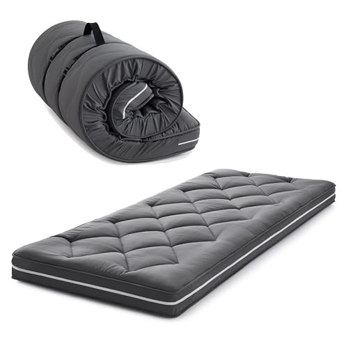 4Inch Twin Floor Mattress,3-Layer Structure Cot Twin:75″x38″ Dark Gray