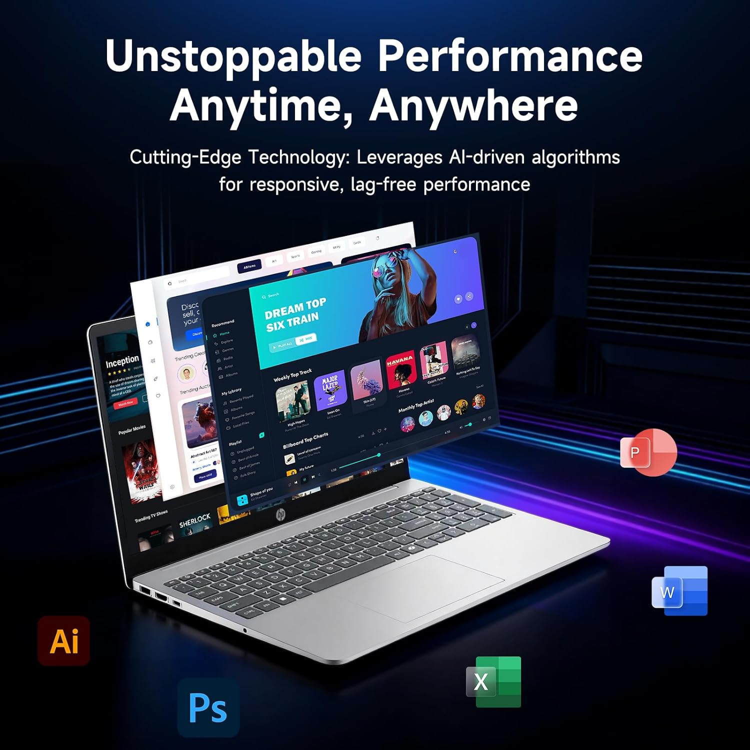 15.6″ FHD Touchscreen Laptop, 10-Core Intel I5-1334U(Beat I7-1255U up to 4.6Ghz)