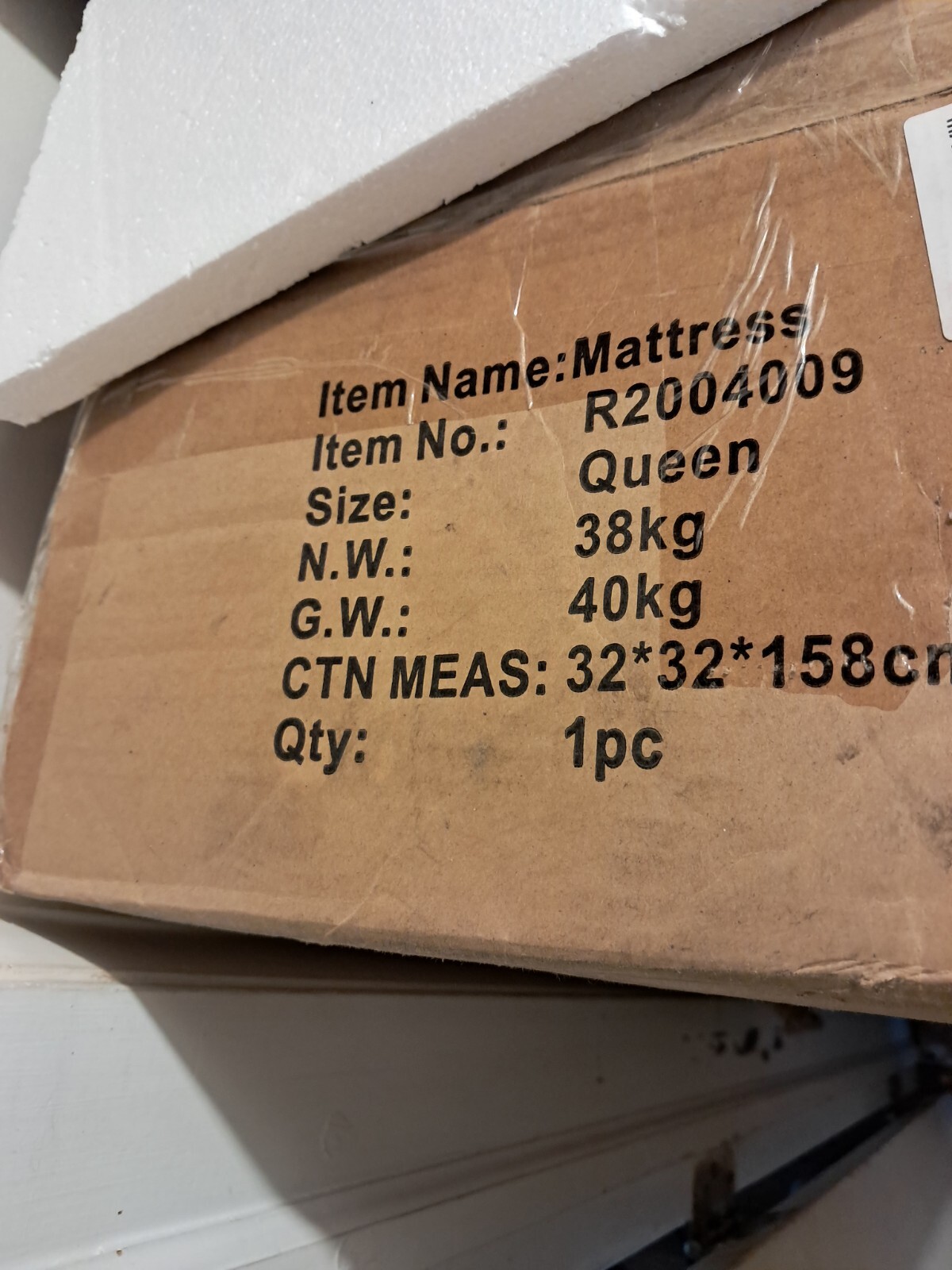 vesgantti bed mattress Size queen brand New In Box Ten Inch