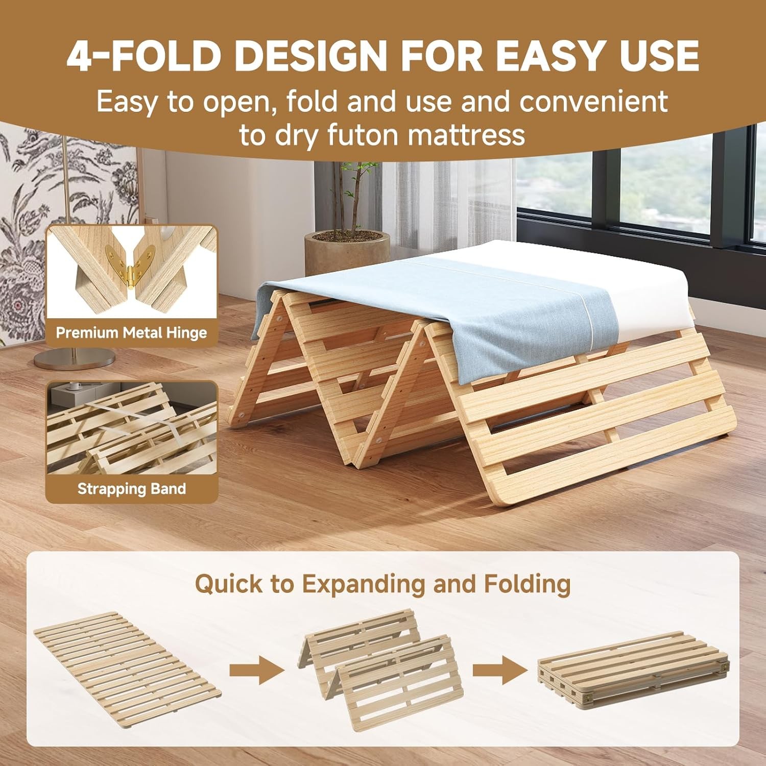 Floor Bed Fre, Foldable Tati Bed Fre, Breathable