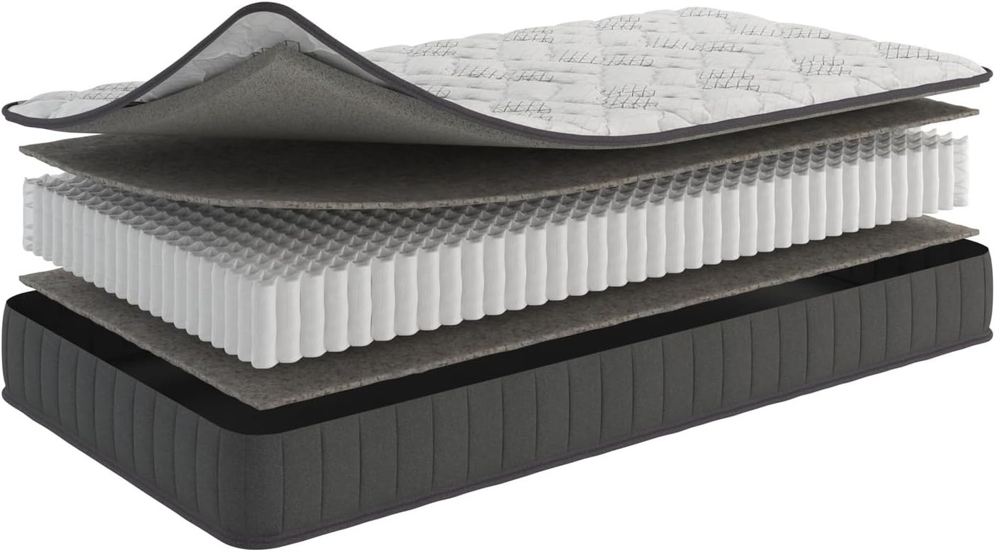 9″ Hybrid Twin Mattress – Firm – Made in USA – Individually Pocketed Coils & Cer